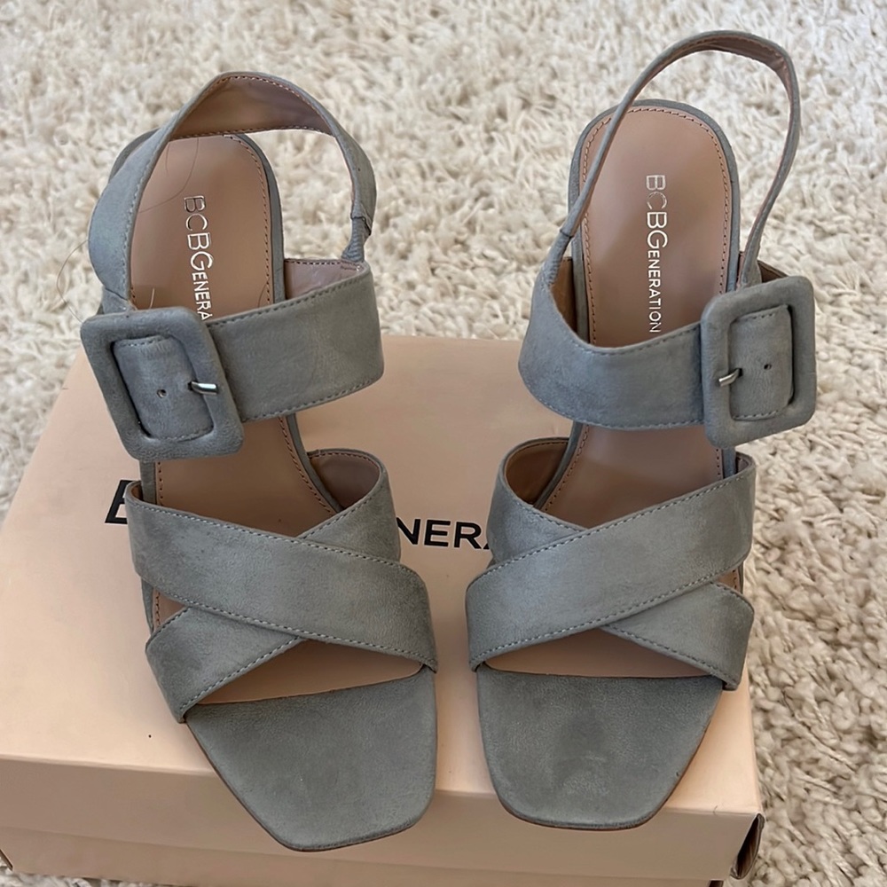 Grey BCBG heels